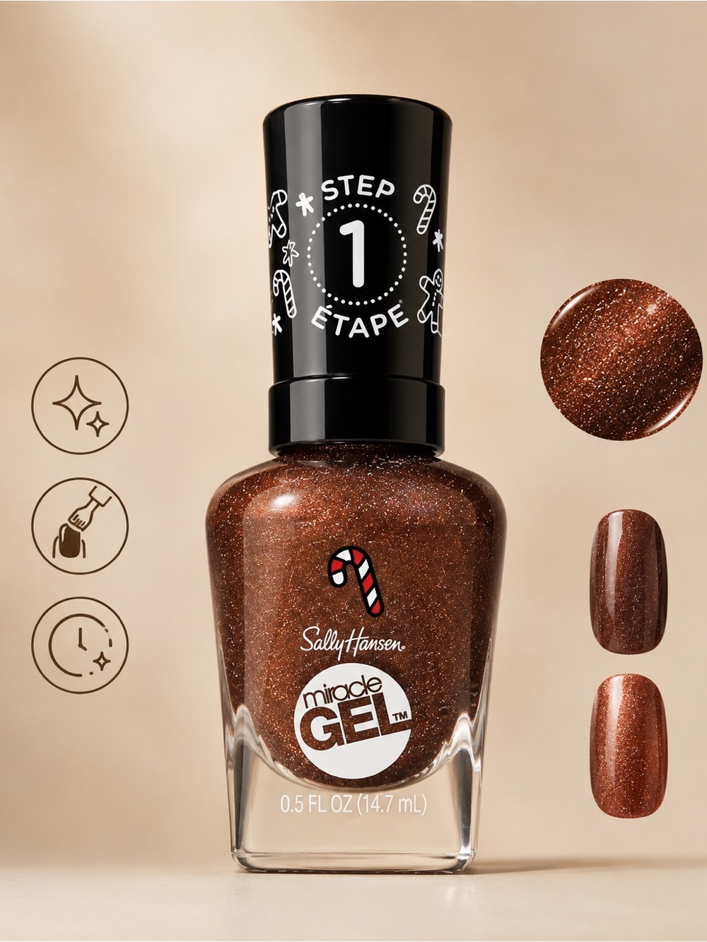 Sally Hansen Miracle Gel Shimmery Copper Nail Polish